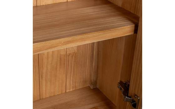 Vitrina Alacena 4 Puertas y 2 Cajones Madera Pino Arckel