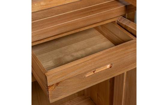 Vitrina Alacena 4 Puertas y 2 Cajones Madera Pino Arckel