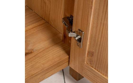 Vitrina Alacena 4 Puertas y 2 Cajones Madera Pino Arckel