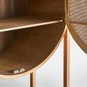 Vitrina Armario 2 Puertas Madera y Rattan Estilo Actual Bracke