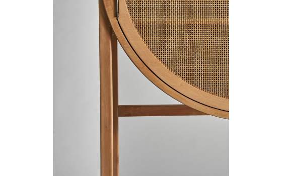 Vitrina Armario 2 Puertas Madera y Rattan Estilo Actual Bracke