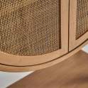Vitrina Armario 2 Puertas Madera y Rattan Estilo Actual Bracke