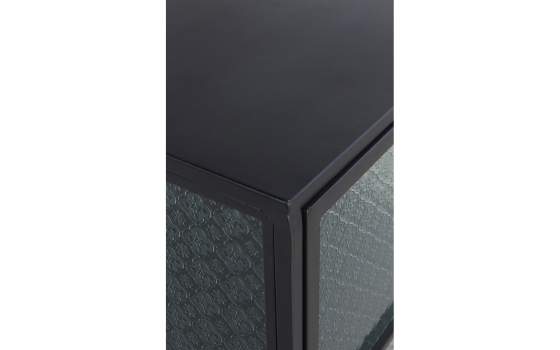 Vitrina Baja 3 Puertas Acero Gris Cristal Industrial Gray Steel