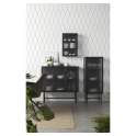 Vitrina Baja 3 Puertas Acero Gris Cristal Industrial Gray Steel