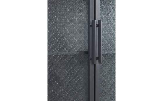 Vitrina Baja 3 Puertas Acero Gris Cristal Industrial Gray Steel