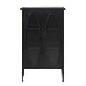 Vitrina Baja Metal Negro 2 Puertas Acristaladas Serie Aubert