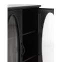 Vitrina Baja Metal Negro 2 Puertas Acristaladas Serie Aubert