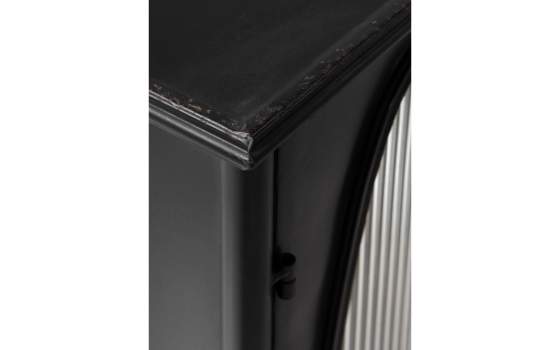 Vitrina Baja Metal Negro 2 Puertas Acristaladas Serie Aubert