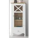 Vitrina Baja Provenzal 1 Puerta 1 Cajon Blanca Serie Praga