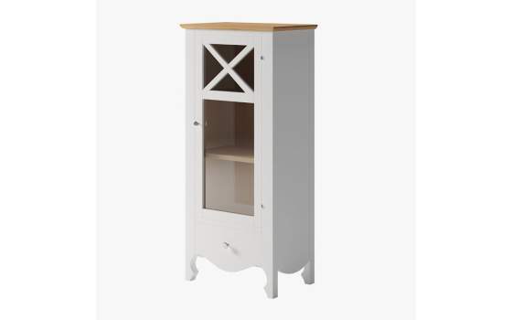Vitrina Baja Provenzal 1 Puerta 1 Cajon Blanca Serie Praga Vitrina Baja Provenzal 1 Puerta 1 Cajon Blanca Serie Praga