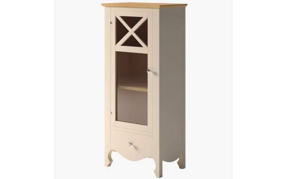 Vitrina Baja Provenzal 1 Puerta 1 Cajon Blanca Serie Praga Vitrina Baja Provenzal 1 Puerta 1 Cajon Blanca Serie Praga