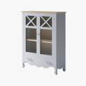 Vitrina Baja Provenzal 2 Puertas 1 Cajon Blanco Praga
