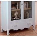 Vitrina Baja Provenzal 2 Puertas 1 Cajon Blanco Praga