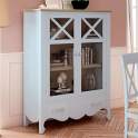 Vitrina Baja Provenzal 2 Puertas 1 Cajon Blanco Praga