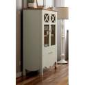 Vitrina Baja Provenzal 4 Puertas Blanco Serie Praga