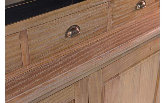 Vitrina Bicolor 4 Puertas 3 Cajones Estilo Provenzal Siena