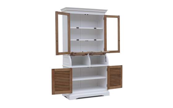 Vitrina  Blanca Avellana 6 Puertas Provenzal Actual Ariana