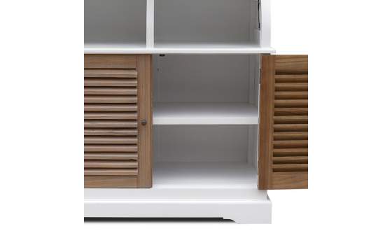 Vitrina  Blanca Avellana 6 Puertas Provenzal Actual Ariana