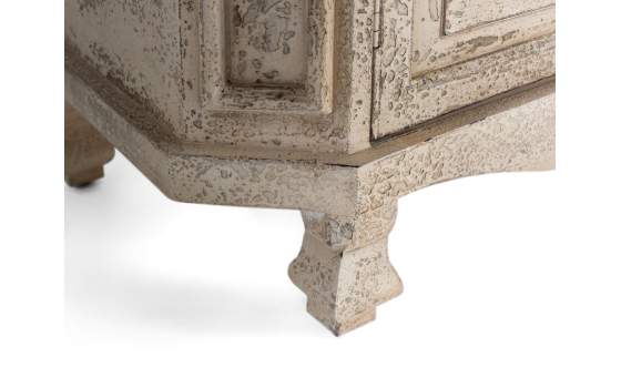 Vitrina Clasica Madera de Mango Acabado Envejecido 4 Puertas