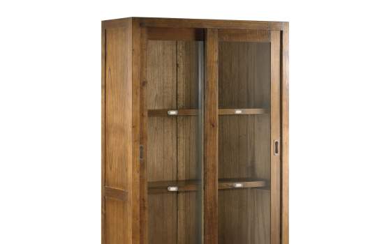 Vitrina Colonial 4 Cajones 2 Puertas Correderas Serie Star