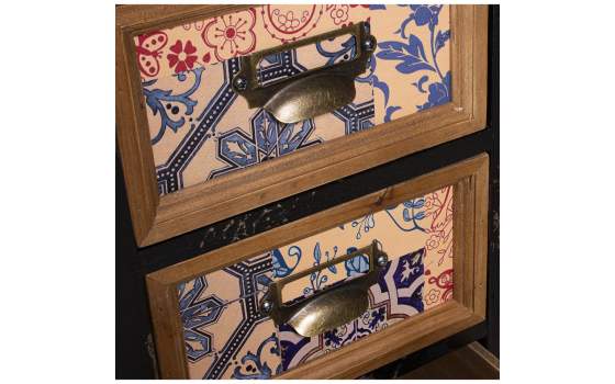 Vitrina Decorada 3 Cajones 2 Puertas Diseño Industrial Abbial