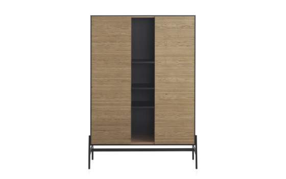 Vitrina Diseño Moderno Para Salon 2 Puertas Serie Antibre