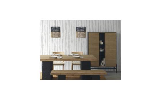 Vitrina Diseño Moderno Para Salon 2 Puertas Serie Antibre