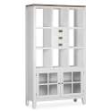 Vitrina Estanteria Blanco Nogal 3 Cajones 2 Puertas Everest