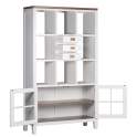 Vitrina Estanteria Blanco Nogal 3 Cajones 2 Puertas Everest