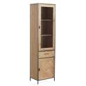 Vitrina Estrecha 2 Puertas Estilo Rustico Industrial Serie Adisf