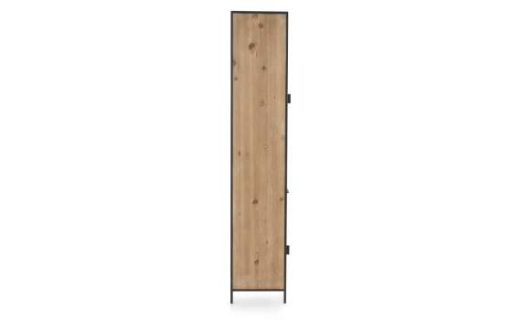Vitrina Estrecha 2 Puertas Estilo Rustico Industrial Serie Adisf