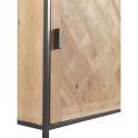 Vitrina Estrecha 2 Puertas Estilo Rustico Industrial Serie Adisf