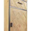 Vitrina Estrecha 2 Puertas Estilo Rustico Industrial Serie Adisf