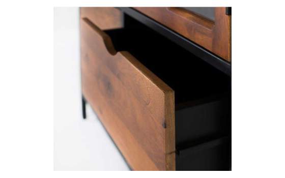 Vitrina Industrial 1 Puerta 4 Cajones Serie Adeinas