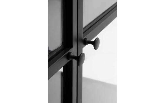 Vitrina Industrial Acristalada 2 Puertas Metal Negro Darostes