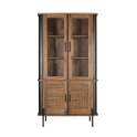 Vitrina Industrial Madera Metal y Cuerda 4 Puertas Cordas