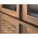 Vitrina Industrial Madera Metal y Cuerda 4 Puertas Cordas