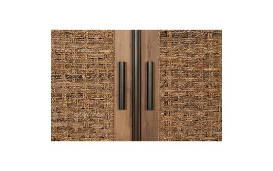 Vitrina Industrial Madera Metal y Cuerda 4 Puertas Cordas