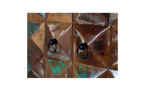 Vitrina Industrial Vintage Madera Mango Serie Diamante