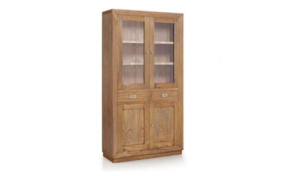 Vitrina Colonial Merapi 4 Puertas 2 Cajones