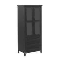 Vitrina Metalica 2 Puertas 3 Cajones Serie Industrial Asaxham