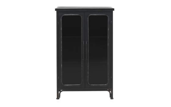 Vitrina Metalica 2 Puertas Negro Serie Industrial Asaxham