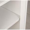 Vitrina Metalica 2 Puertas Rejilla Blanca con Estantes Akijar