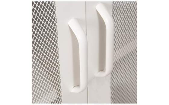 Vitrina Metalica 2 Puertas Rejilla Blanca con Estantes Akijar
