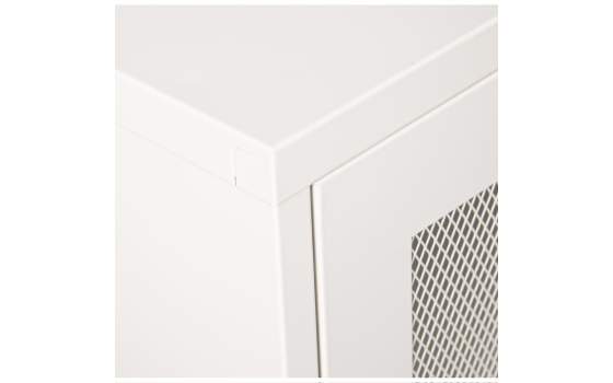 Vitrina Metalica 2 Puertas Rejilla Blanca con Estantes Akijar