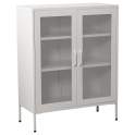 Vitrina Metalica 2 Puertas Rejilla Blanca con Estantes Akijar