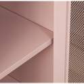 Vitrina Metalica 2 Puertas Rejilla Rosa con Estantes Akijar
