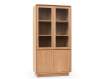 Vitrina Moderna 4 Puertas Teca Natural Serie Eyre
