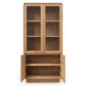 Vitrina Moderna 4 Puertas Teca Natural Serie Eyre