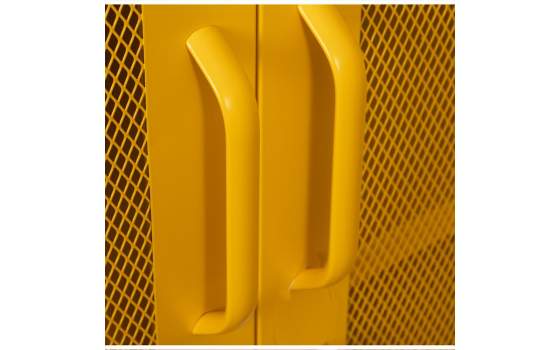 Vitrina Moderna Metal Amarilla 2 Puertas Estantes Akijar
